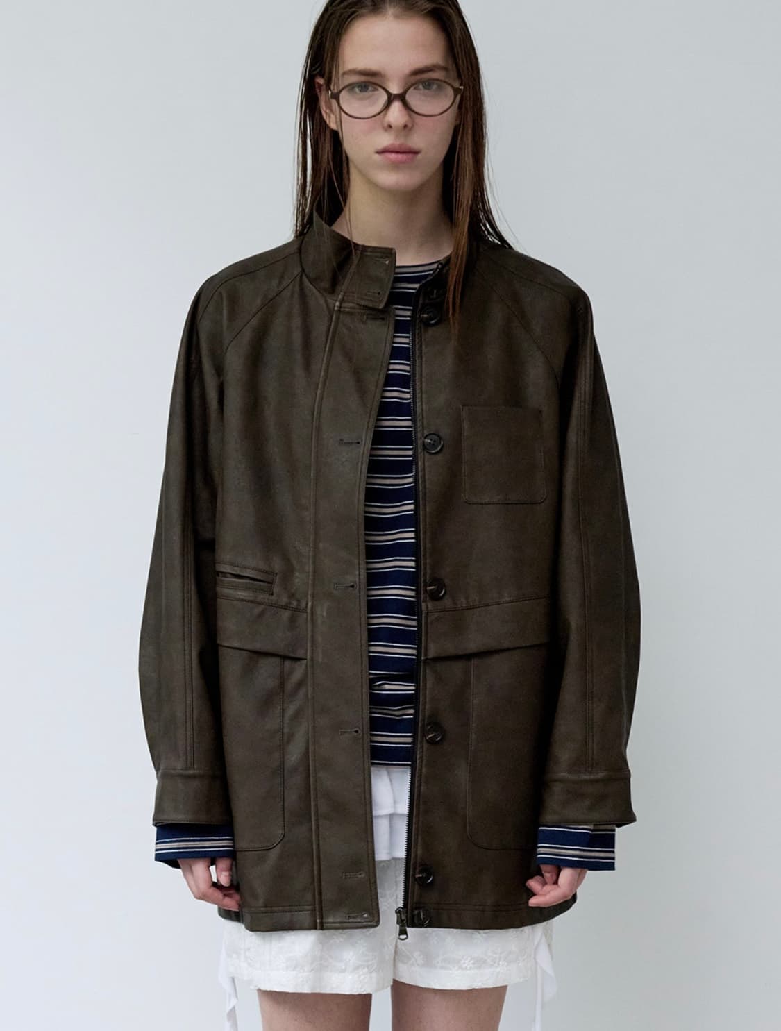 로라로라 레더 자켓  상품이미지2