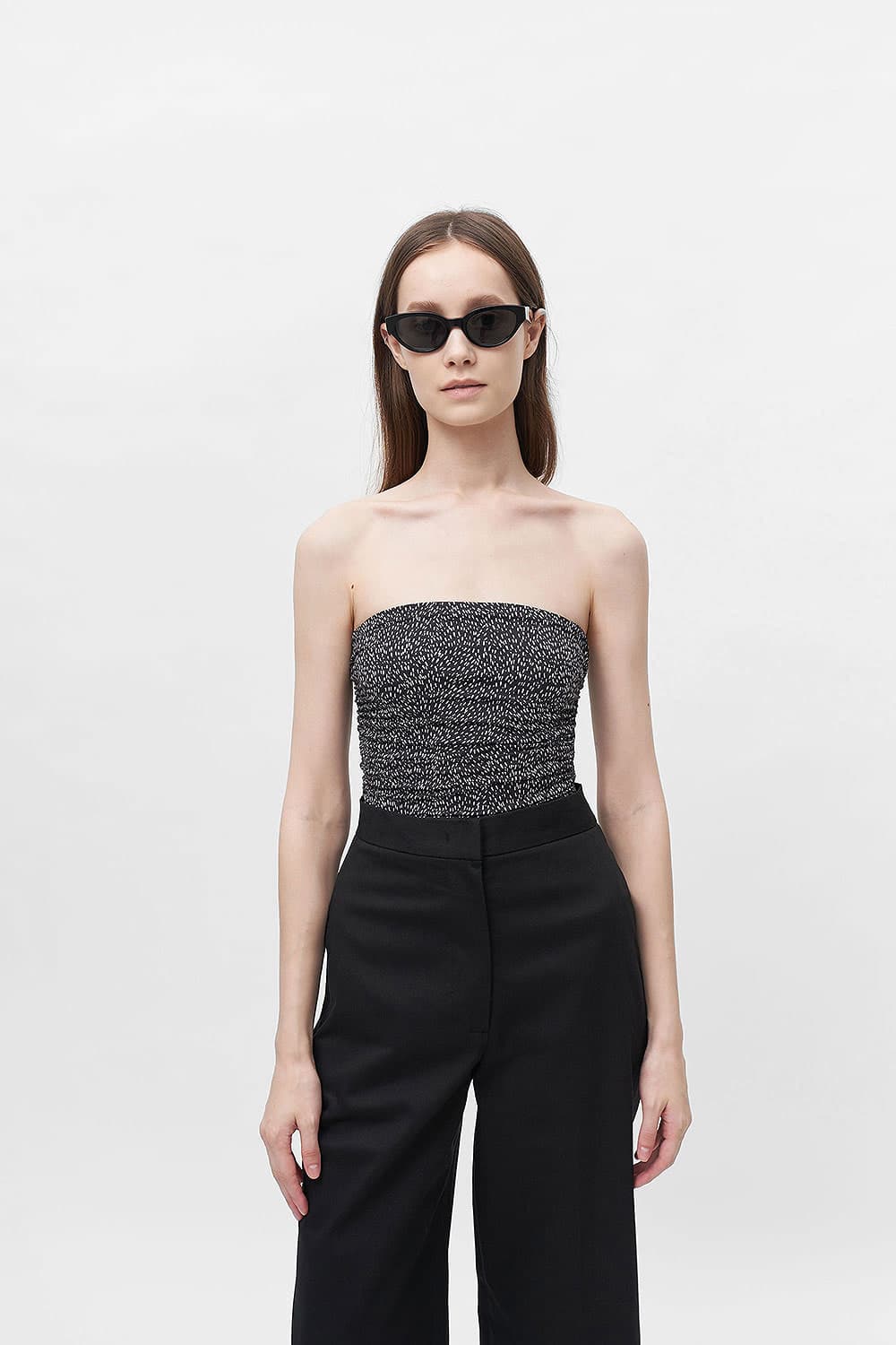 COURRI 코우리 셔링 원피스 수영복 모노키니 S 상품이미지3