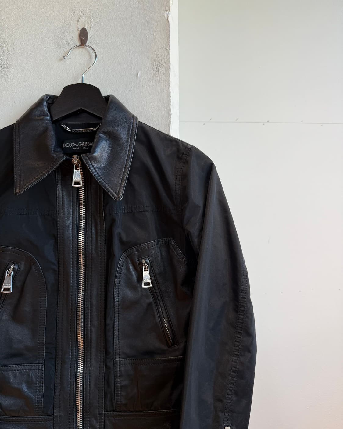 돌체앤가바나 블랙 쉽스킨 레더 자켓  상품이미지5