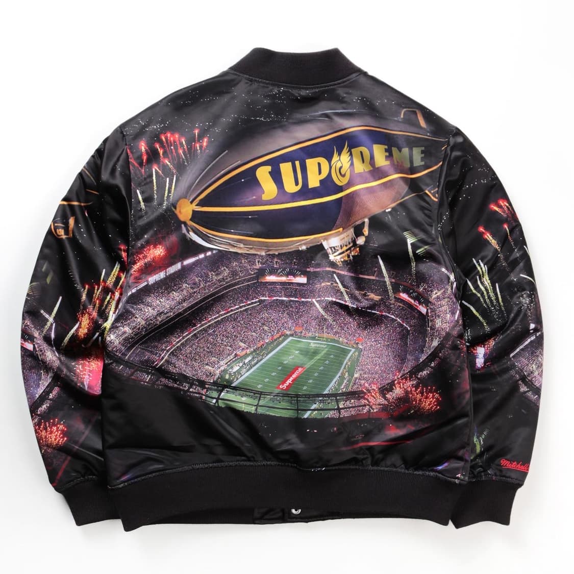 슈프림 22ss 미첼 & 네스 스타디움 새틴 바시티 자 상품이미지7