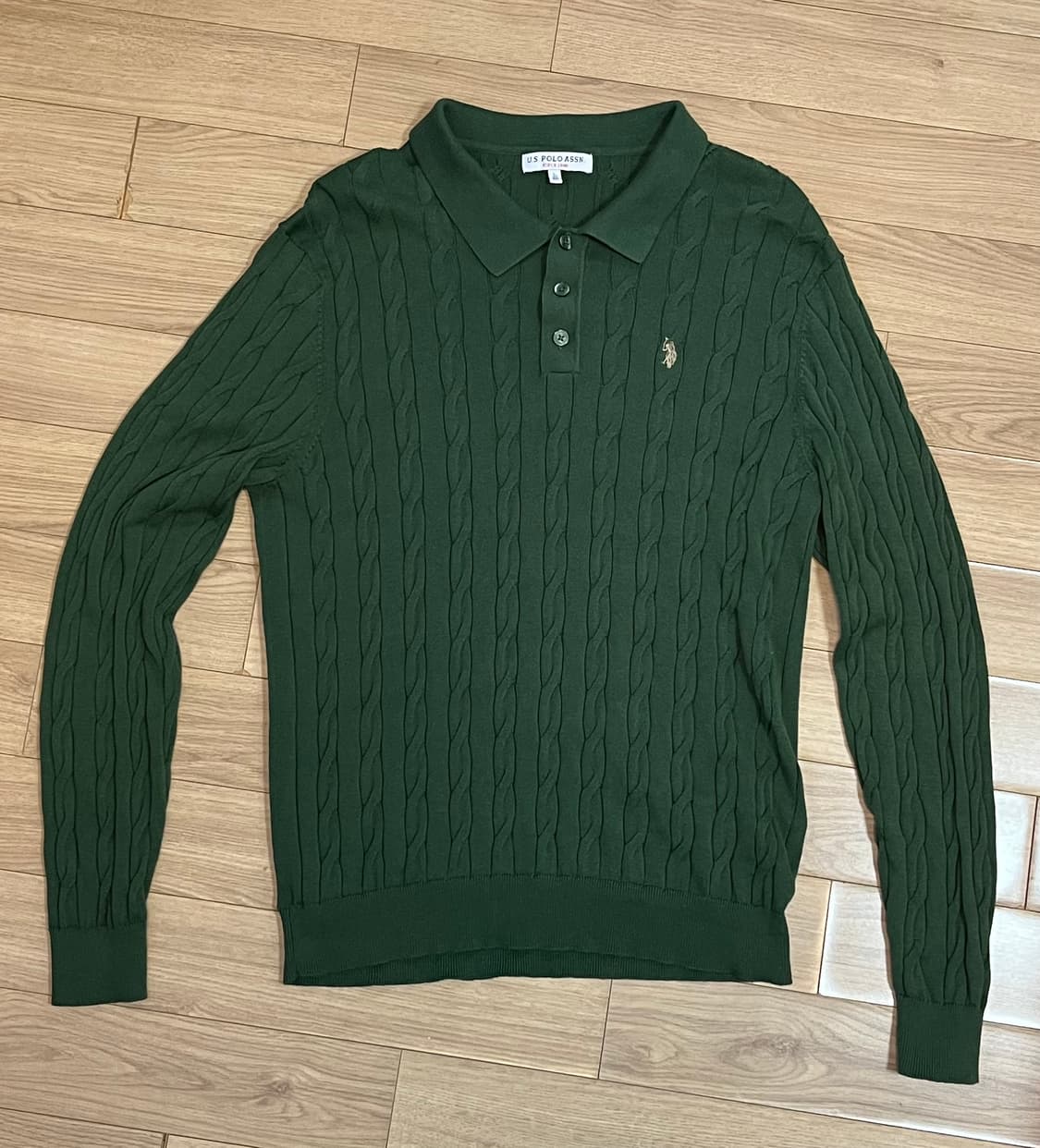 U.S. polo assn 꽈배기 카라 니트 100 상품이미지1