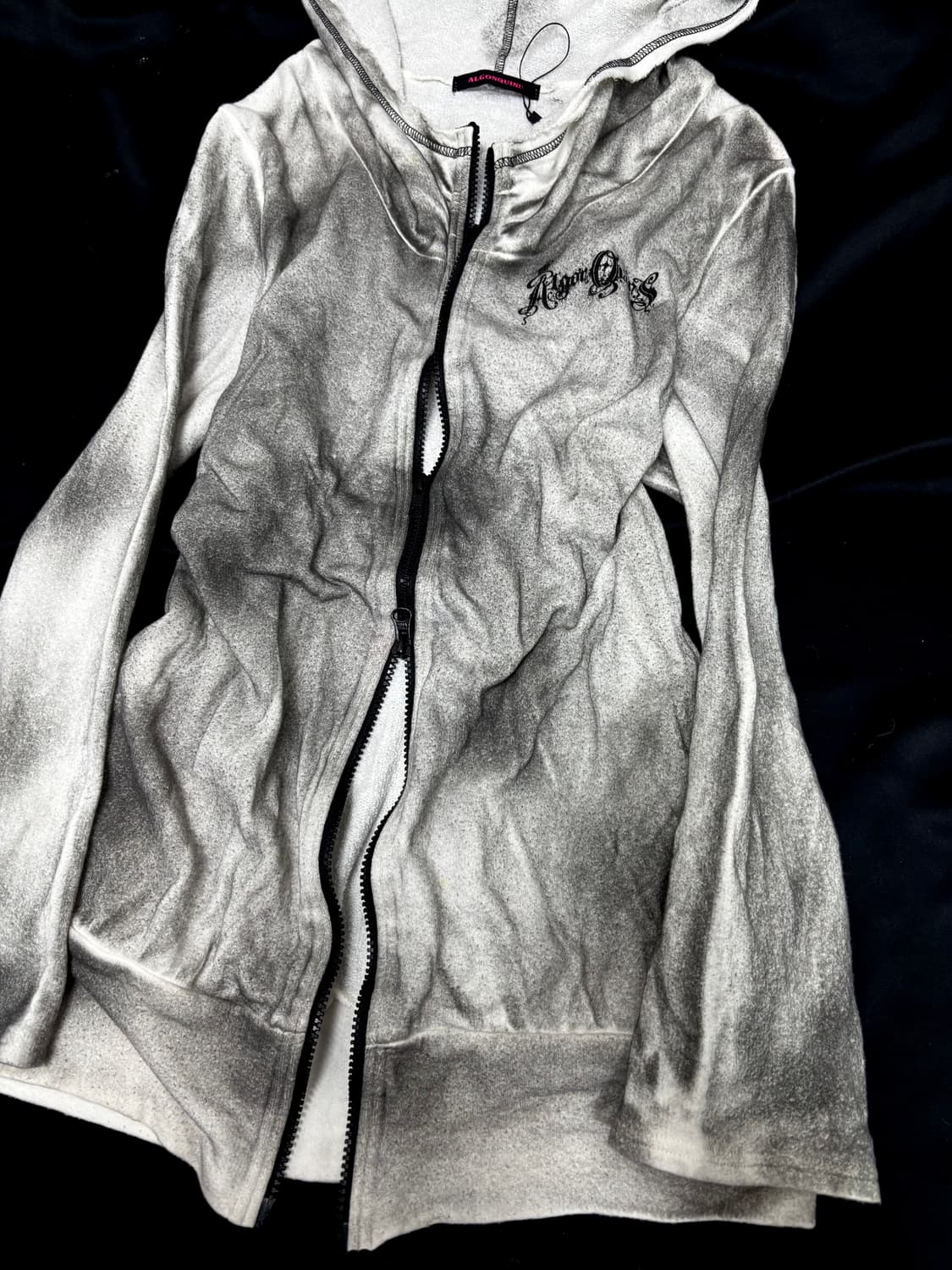 00’s Rare Punk algonquins Logo Print Dir 상품이미지8