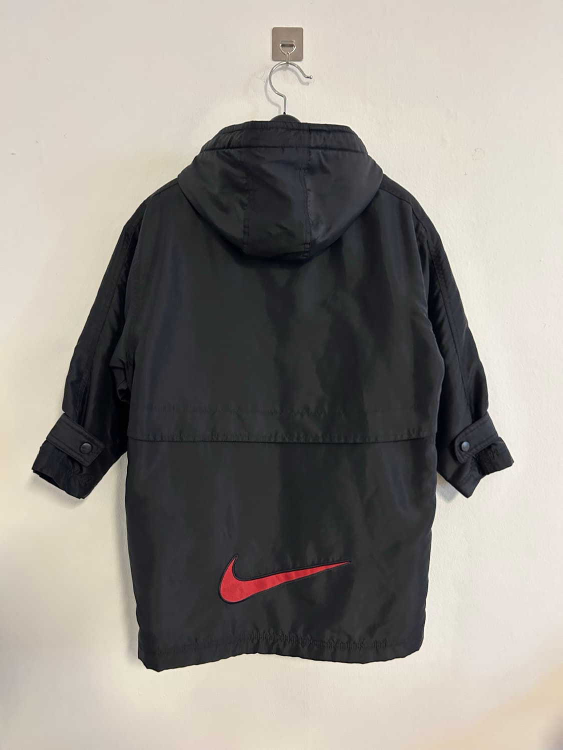 90-00s 나이키 빅 스우시 후드 롱 코치 자켓 상품이미지3