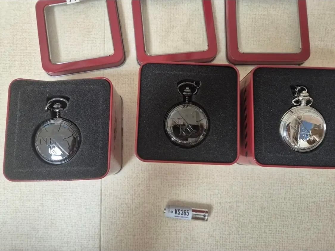 새제품 한정판 에반게리온 레이 메탈 포켓 워치 풀세트 3종 굿즈 상품이미지2