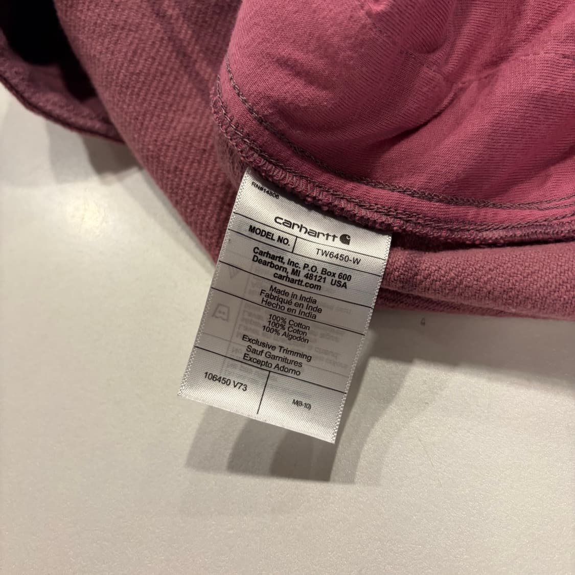 [M] 24s 칼하트 코튼 핑크 체크 셔츠 D394 상품이미지8