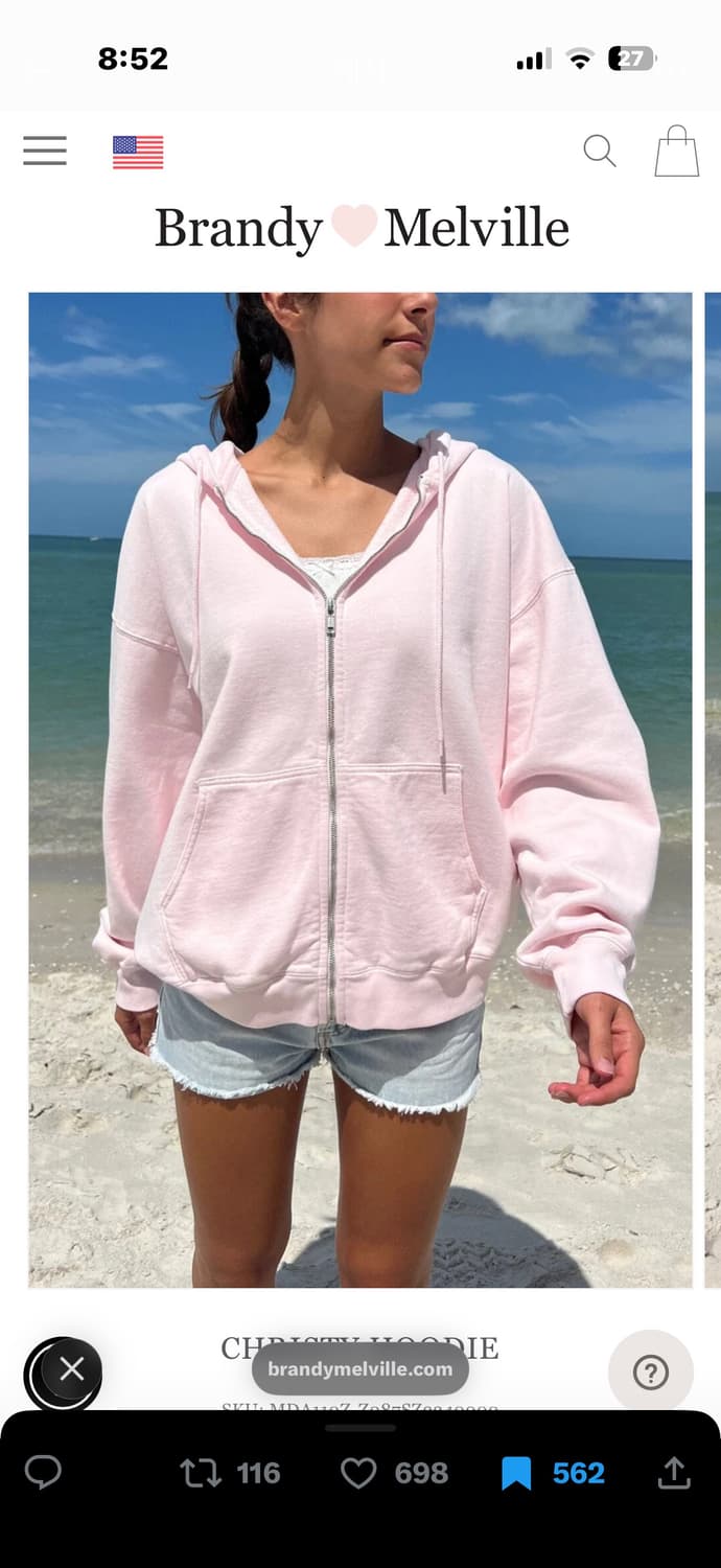 (구해요) 브랜디멜빌 후드집업 상품이미지1