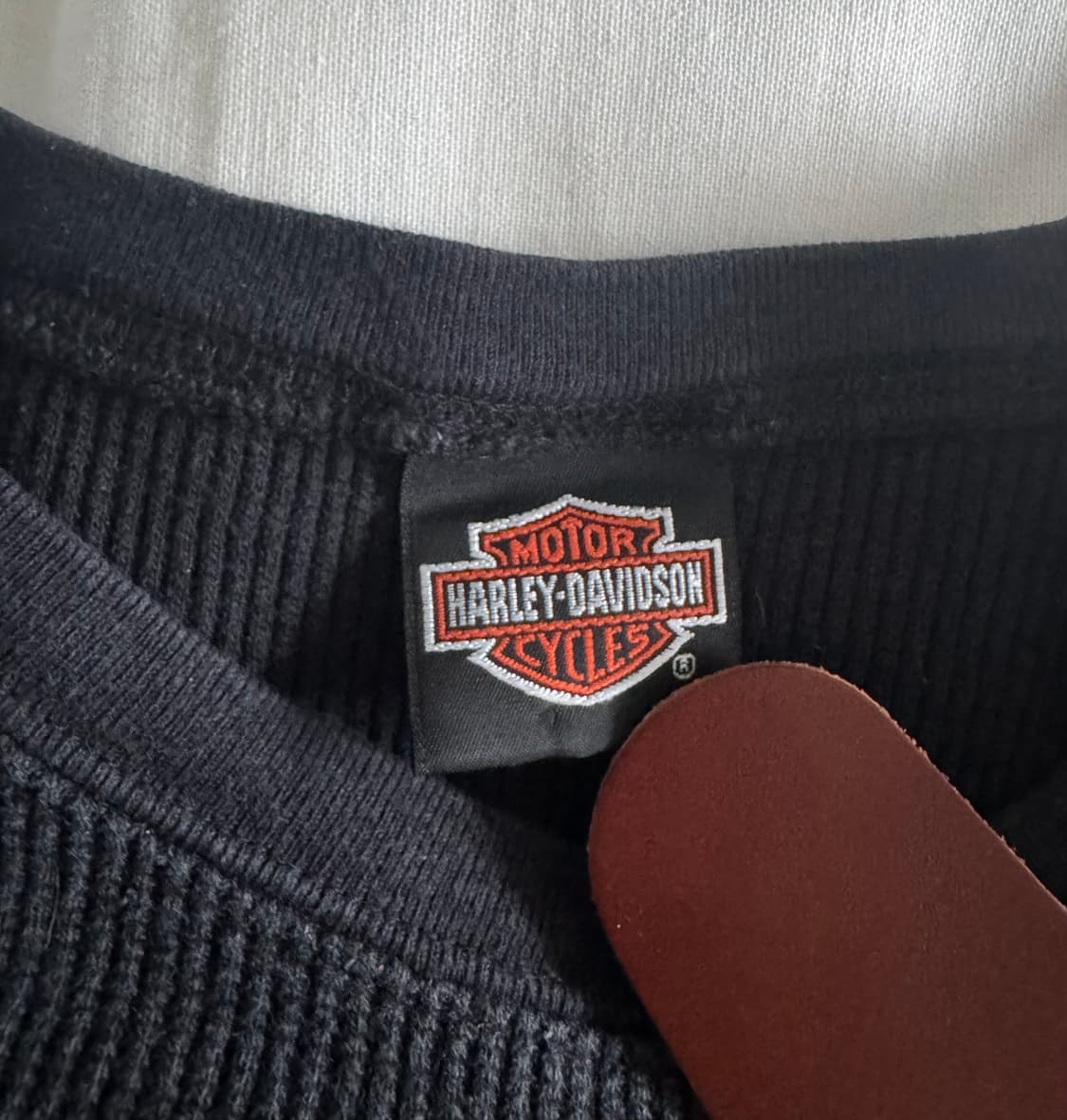 [XXL] 90s 빈티지 할리데이비슨 와플 써멀 롱슬리브 티셔츠 상품이미지3