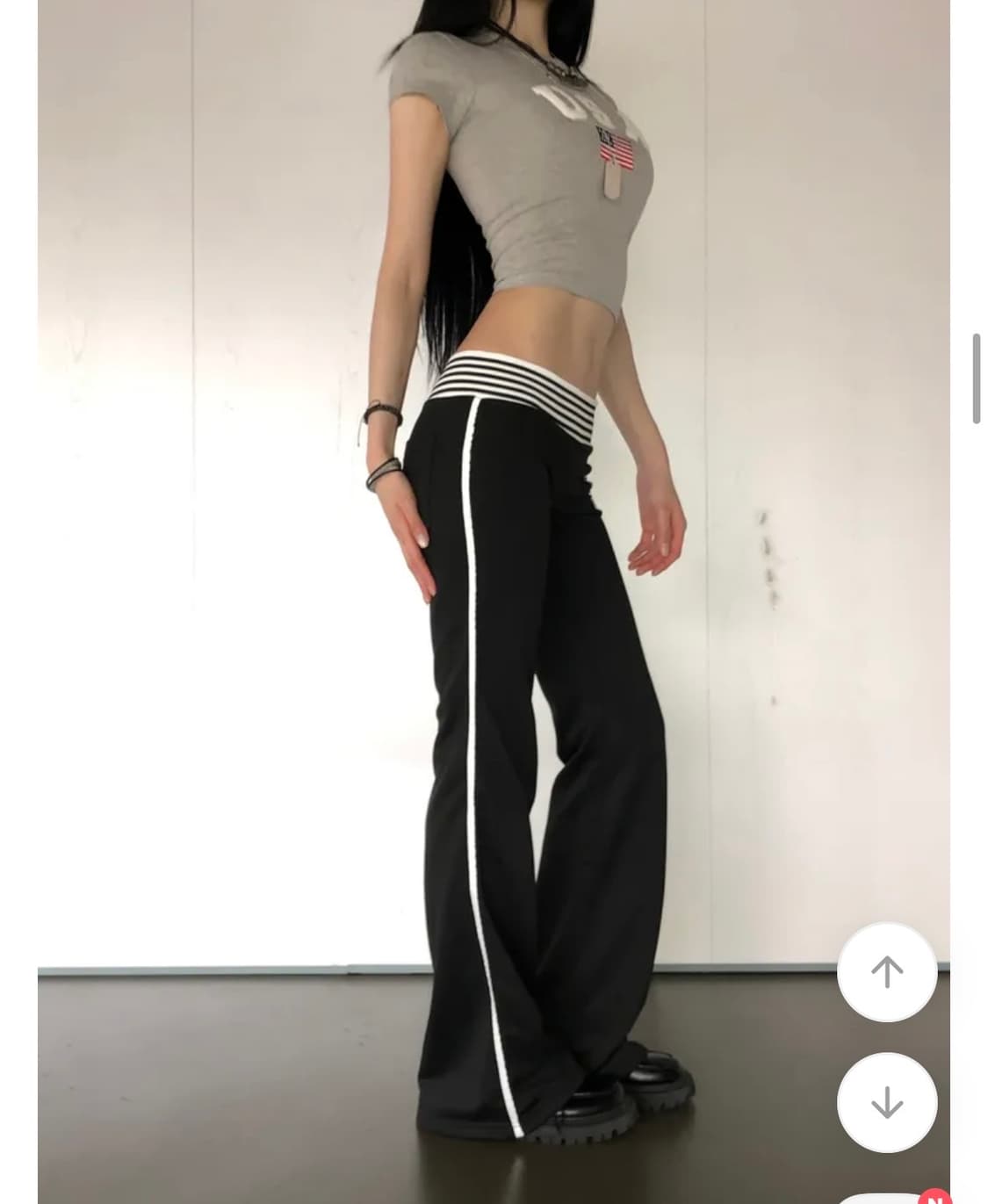 로딩 로우라이즈 넘버 팬츠 새상품 사토미라디오 상품이미지3