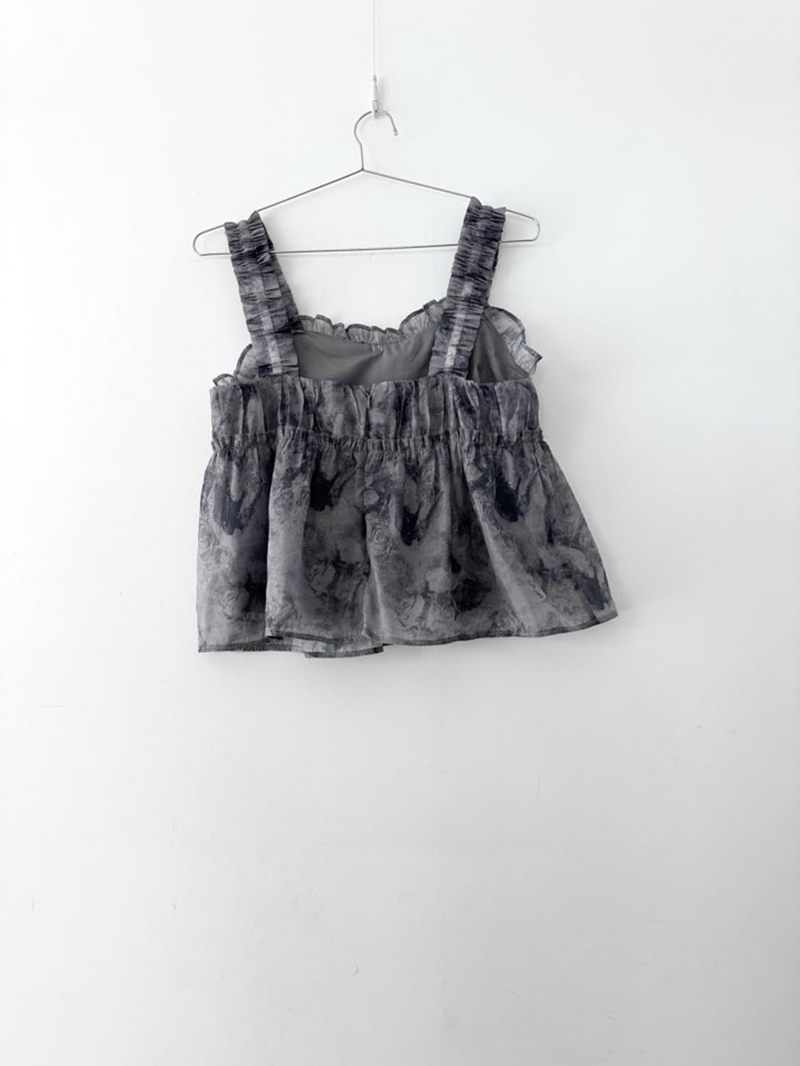 Aurora tube top glitter blouse / gray 상품이미지2