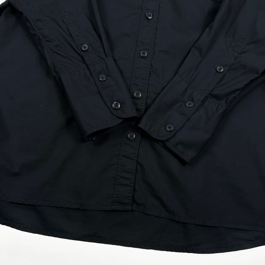 타미힐피거 자수로고 클래식 솔리드 셔츠 블랙 M 상품이미지4