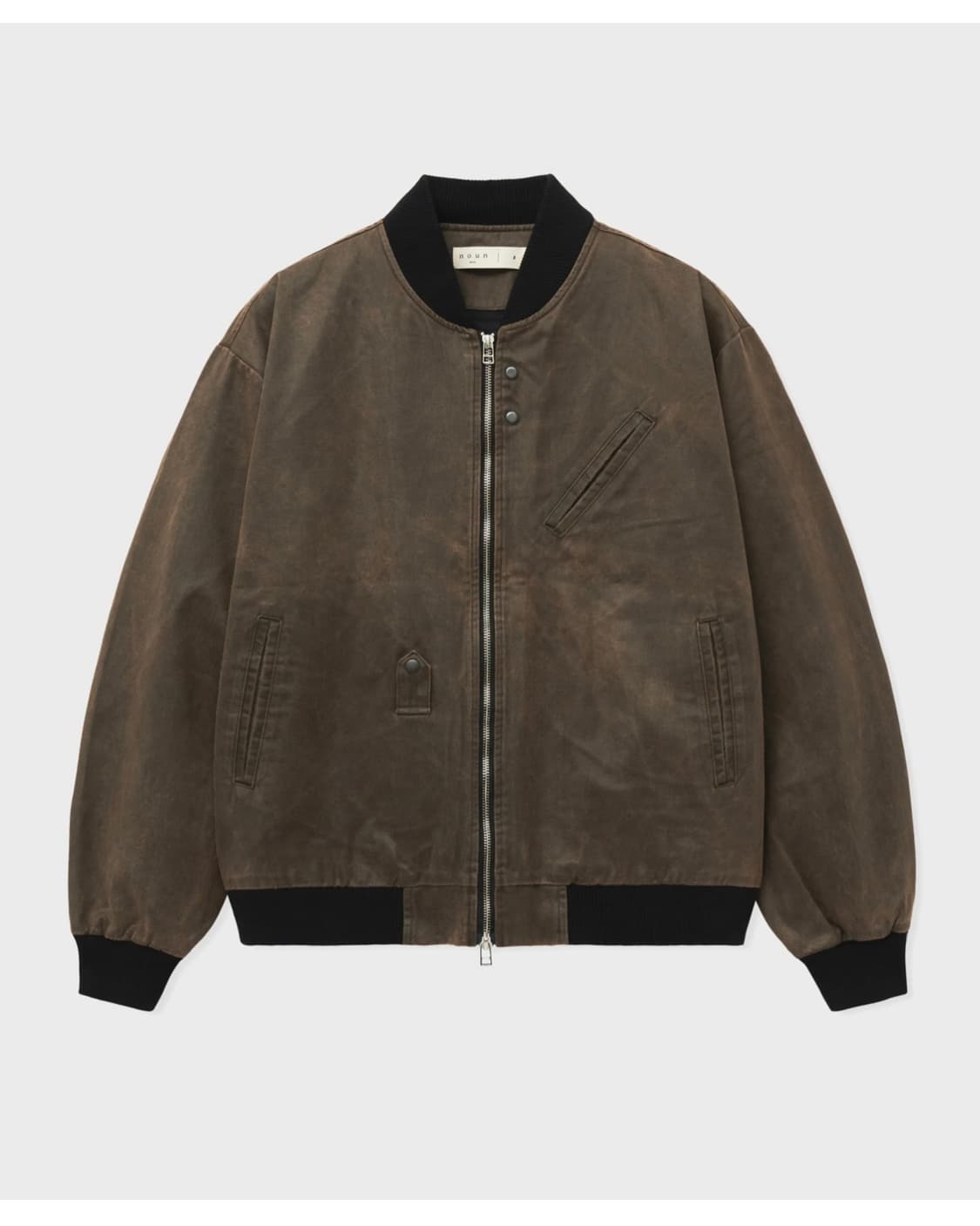 노운 브라운 갈색 빈티지 스웨이드 봄버 블루종 항공 점퍼 ma-1 가죽 상품이미지3