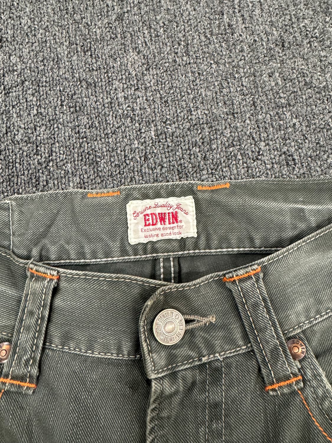 32)에드윈 424XVS 빈티지 올리브 데님팬츠 상품이미지5