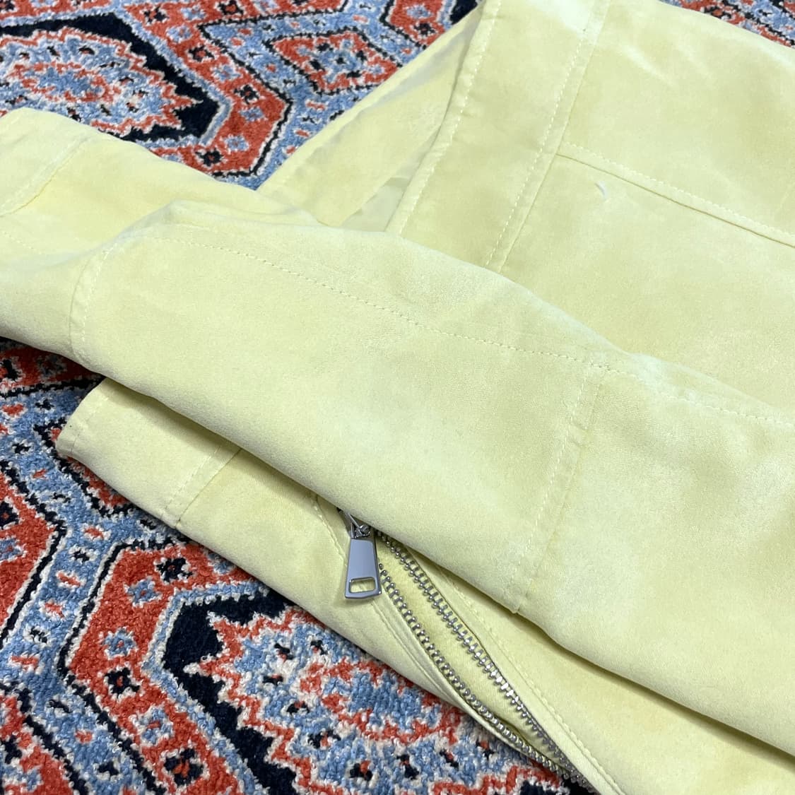 H&M 옐로우 세무 라이더자켓 여성S 상품이미지7