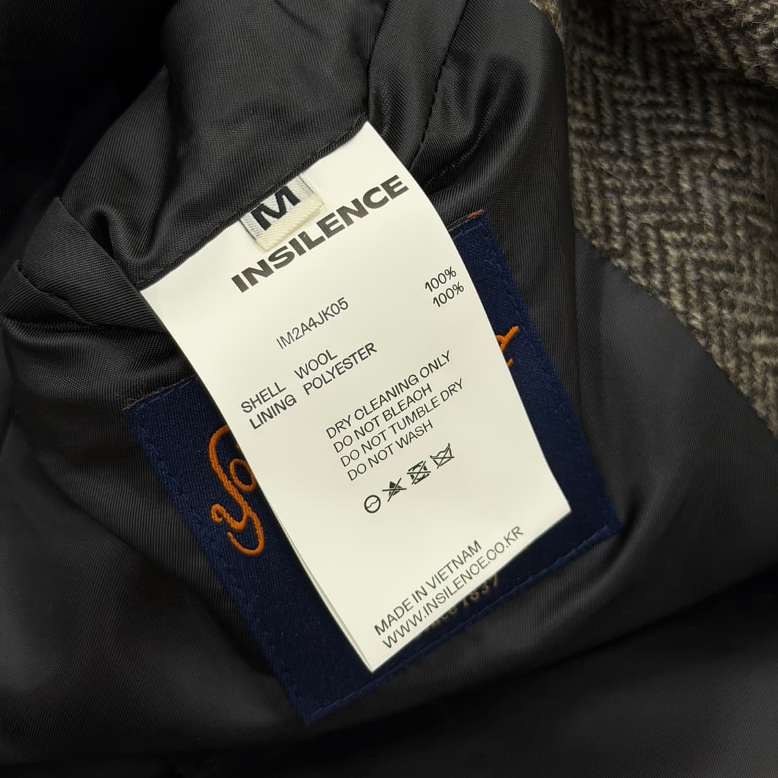 인사일런스 에이브러햄 문 트위드 블레이저 헤링본 자켓 M 상품이미지6