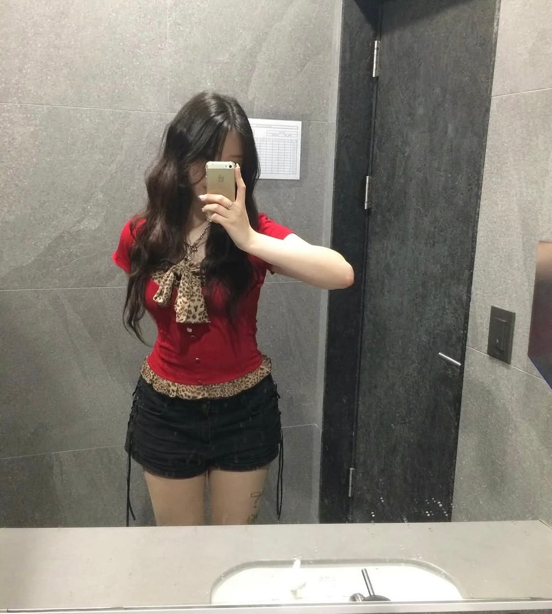 y2k 갸루 호피탑 상품이미지2