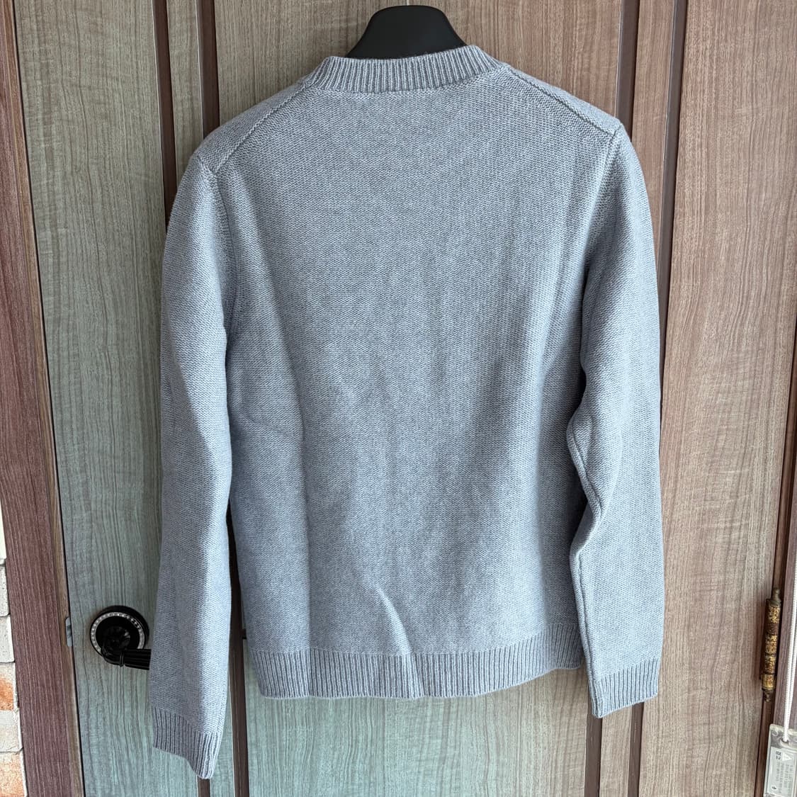 새상품(XS)메종키츠네 빅 폭스헤드 자카드 니트 그레이 상품이미지2