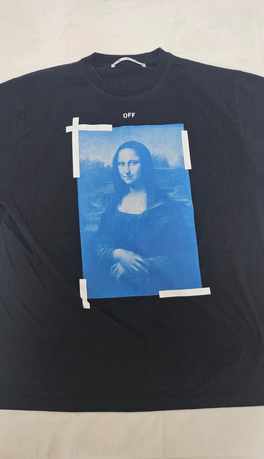 [정품/L] 오프화이트 21SS 블루 모나리자 애로우 오버핏 반팔 티셔츠 상품이미지1
