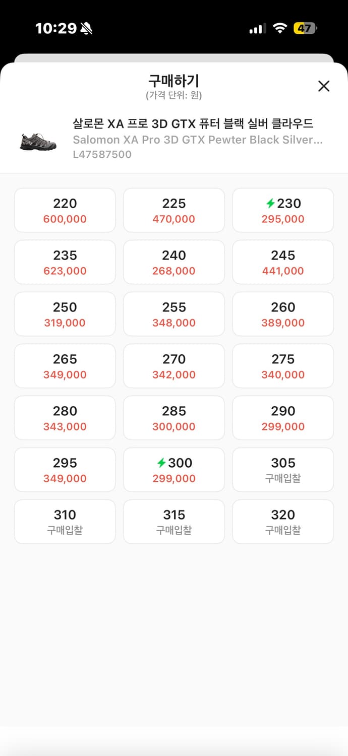 살로몬 XA Pro 3D GTX 280 상품이미지2