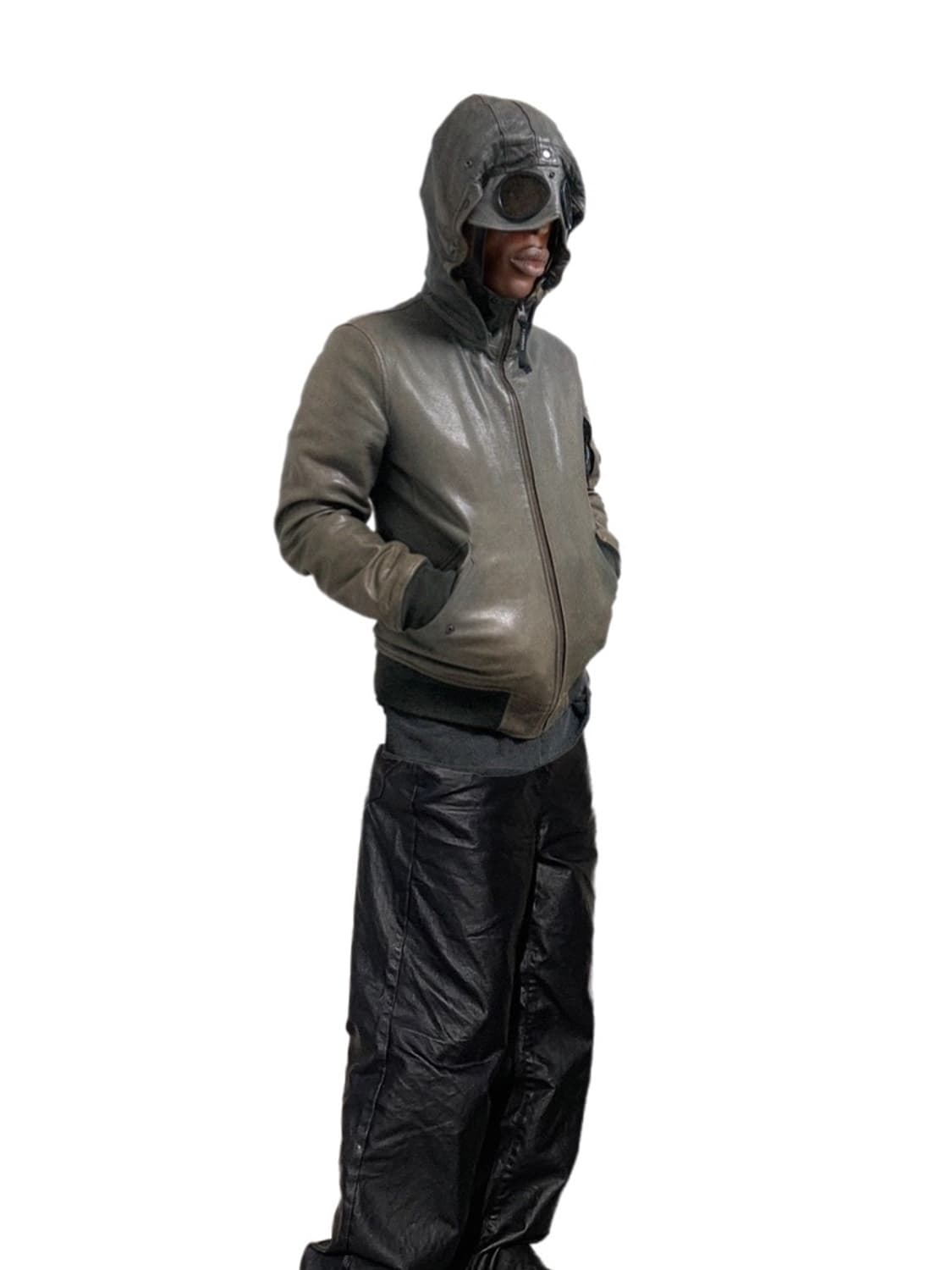 C.P Company 고글후드 분리형 아카이브 양가죽자켓 상품이미지1