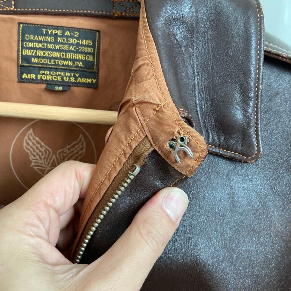 (38) 버즈릭슨 a-2 가죽자켓 상품이미지5