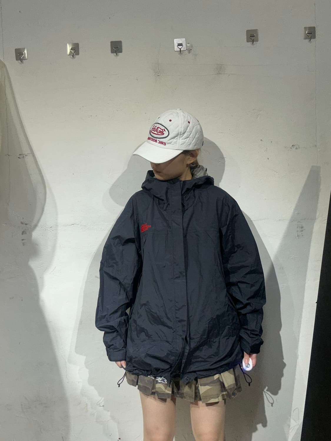 노스페이스 네이비 오버핏 후드 바람막이 자켓 XL  상품이미지2