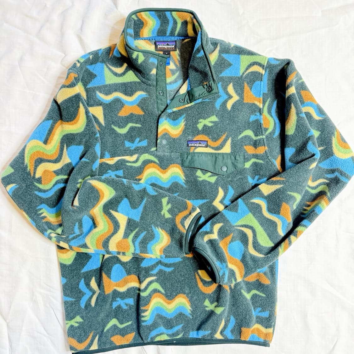 21FW 파타고니아 신칠라 스냅T 그린 멀티 패턴 상품이미지1