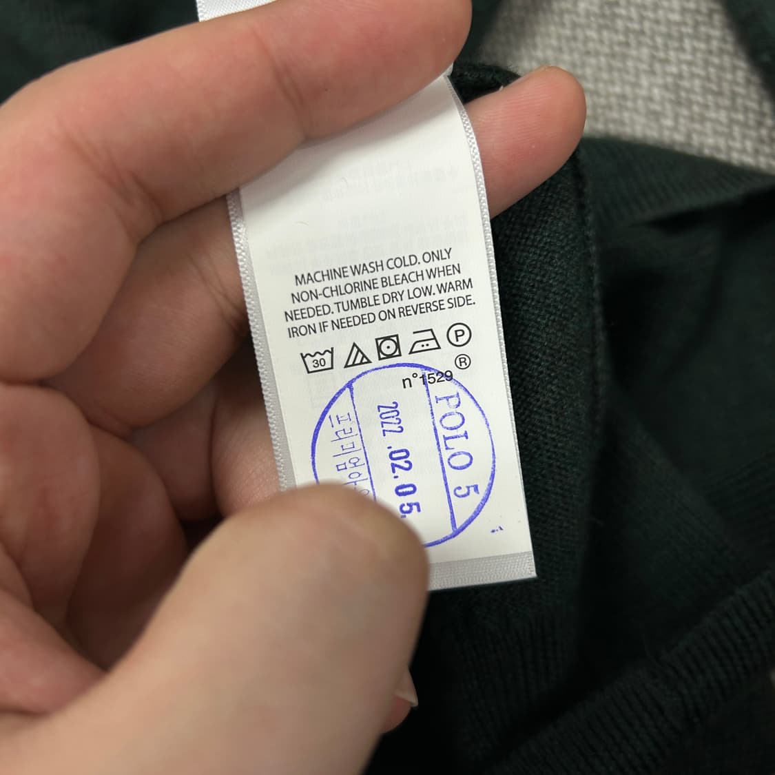 폴로 워셔블 메리노울 라운드넥 니트(L) 상품이미지3