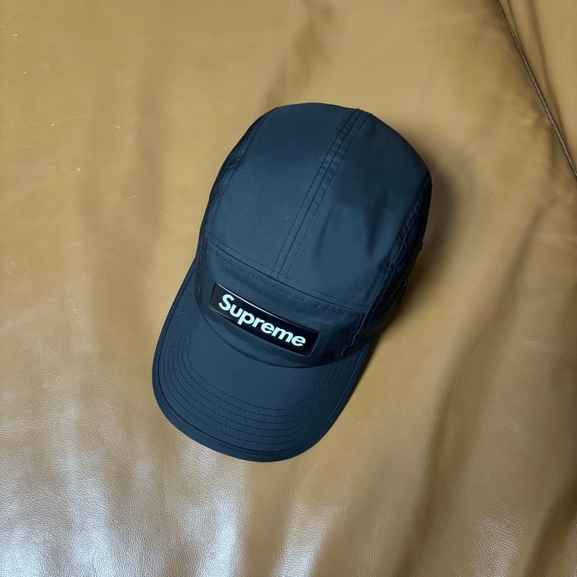 슈프림 캠프캡 모자 박스로고 인셋 젤 블랙 상품이미지5