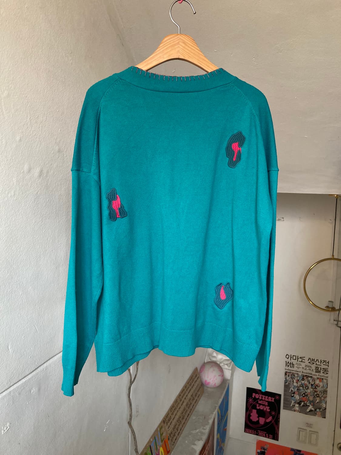 에메랄드 자수 패치 가디건 상품이미지6