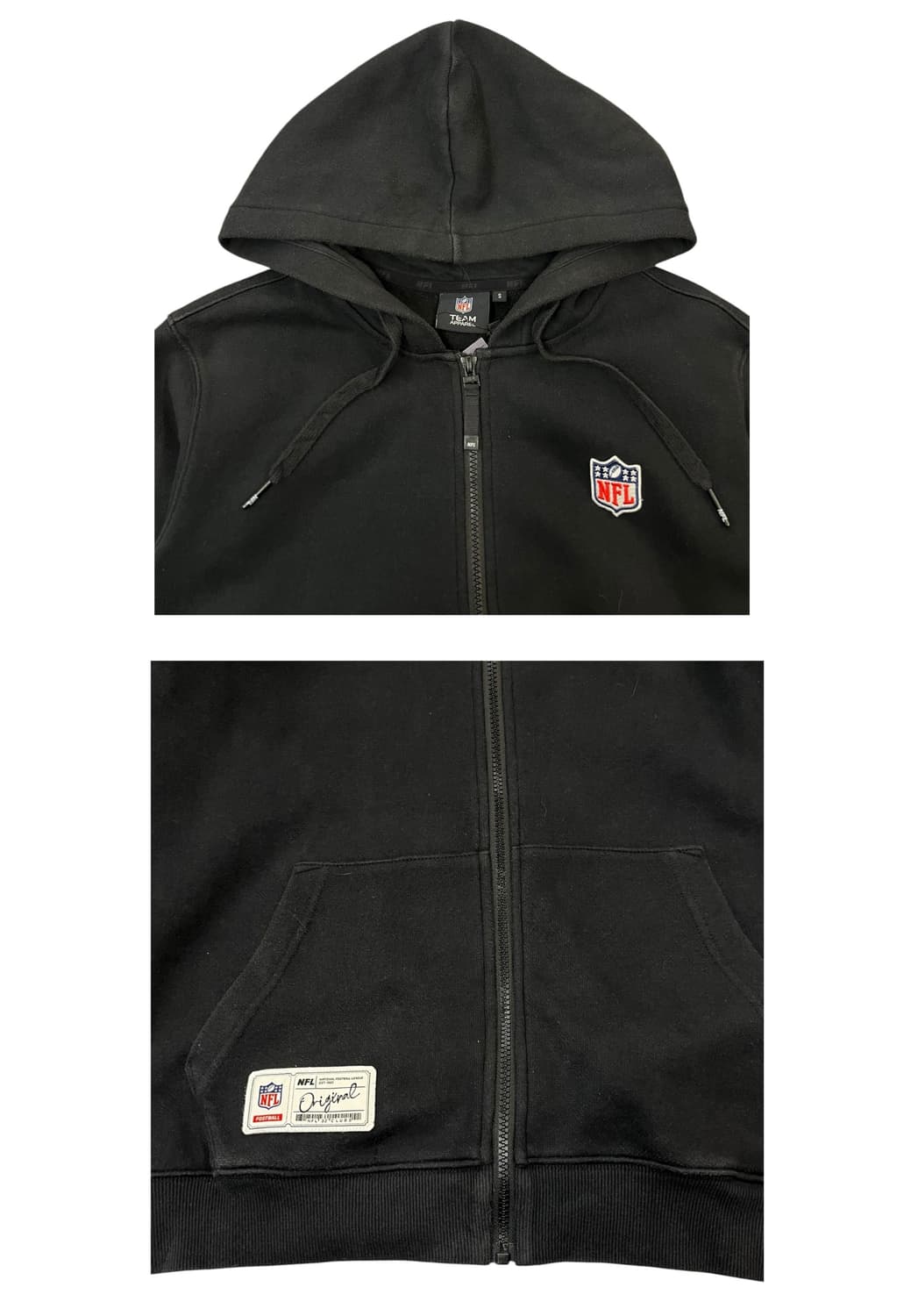 NFL 후드집업 블랙 S #csz1845 상품이미지6