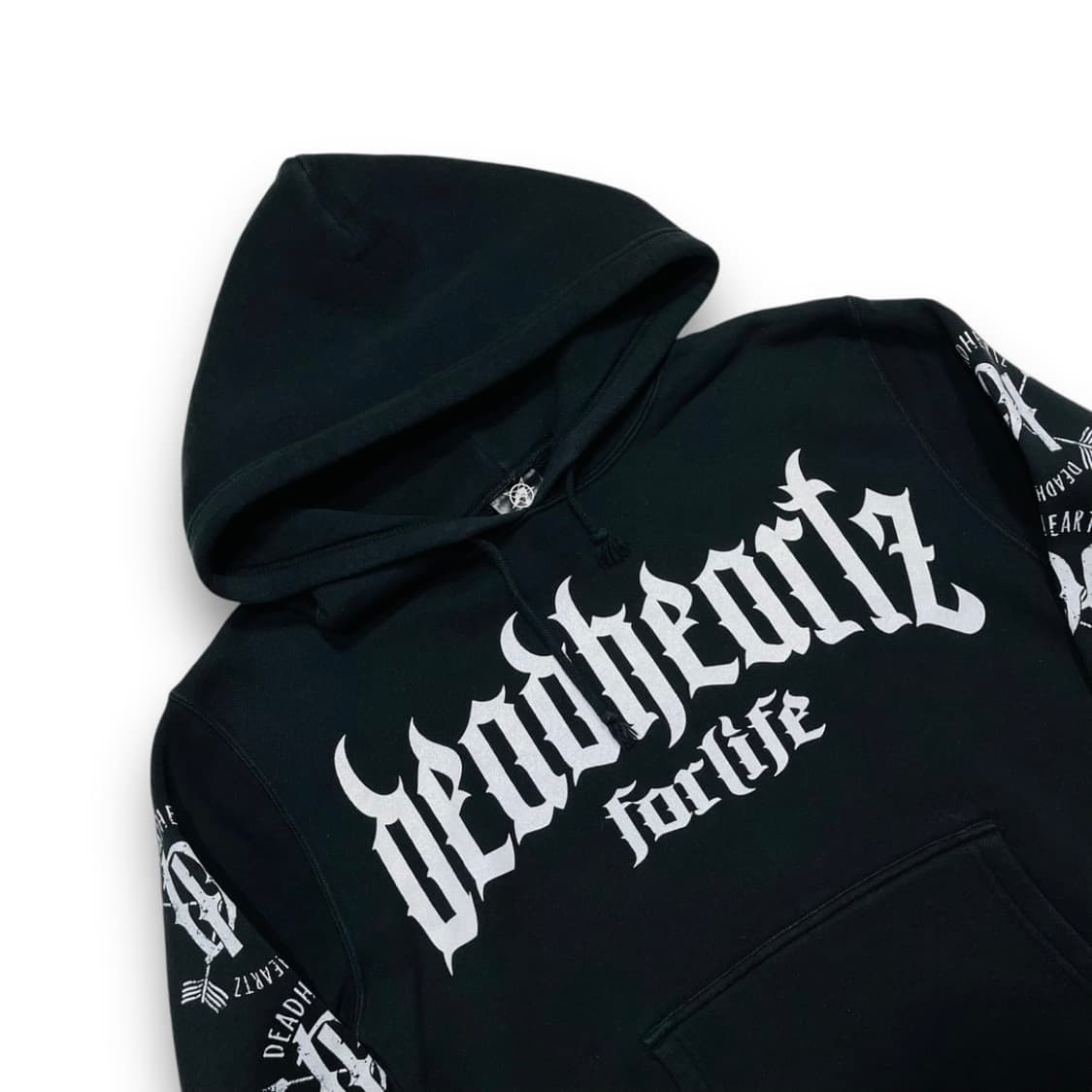 펑크 킹 코브라 보우 아트 블랙 빈티지 후드티 상품이미지4