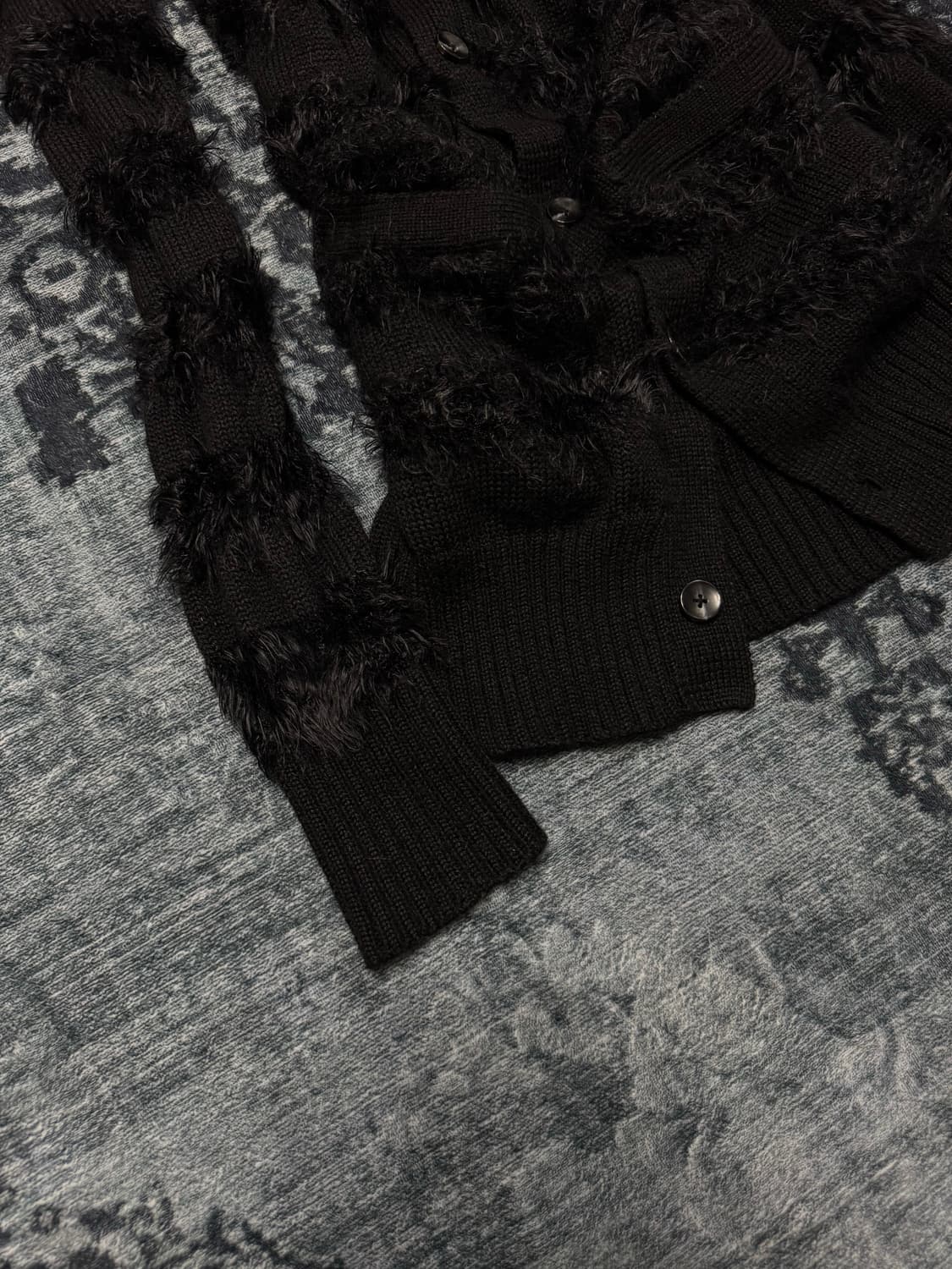 No id crow fur trim cardigan  상품이미지4