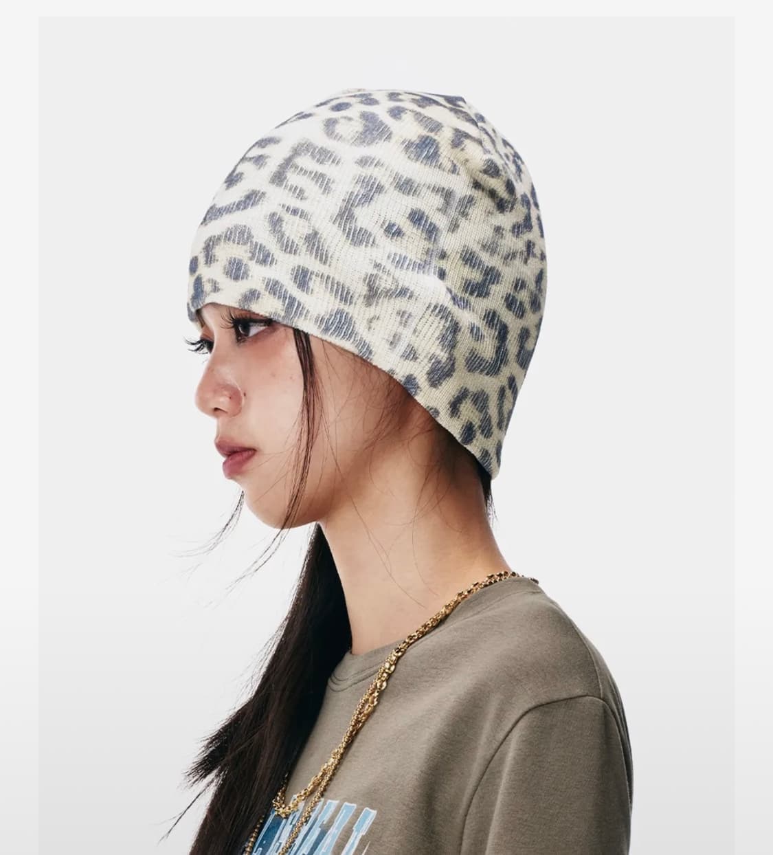 YEEL Leey 레오파드 패턴 비니 상품이미지2