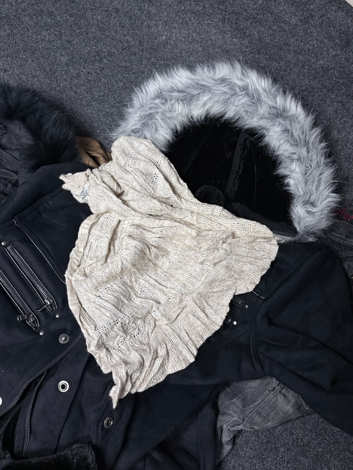 Vintage y2k punk grunge muffler scaff 상품이미지1