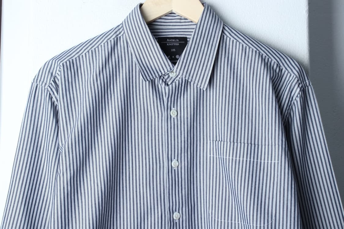 (XL-2XL) 아노블리어 셔츠 남방 니티드 협업 블루-H3H33695 상품이미지3