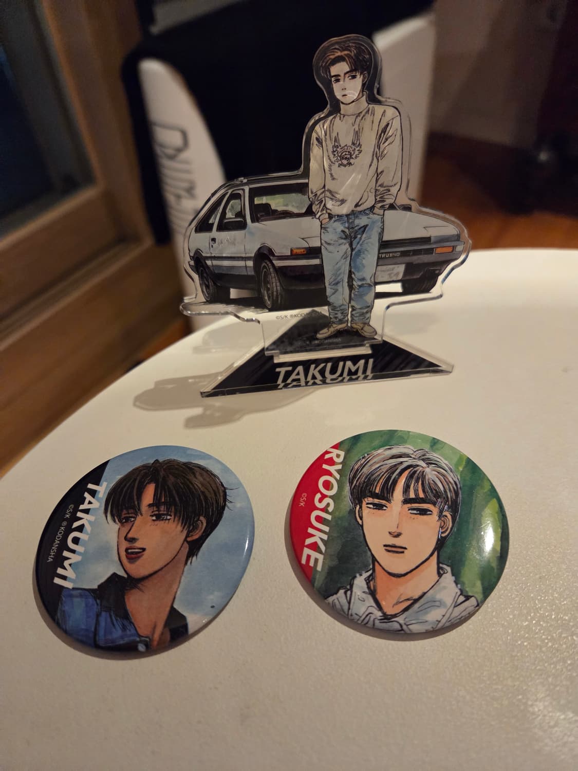 이니셜 D 후지와라 타쿠미 타카하시 료스케 아크릴 스탠드 캔뱃지 핀버튼  상품이미지1
