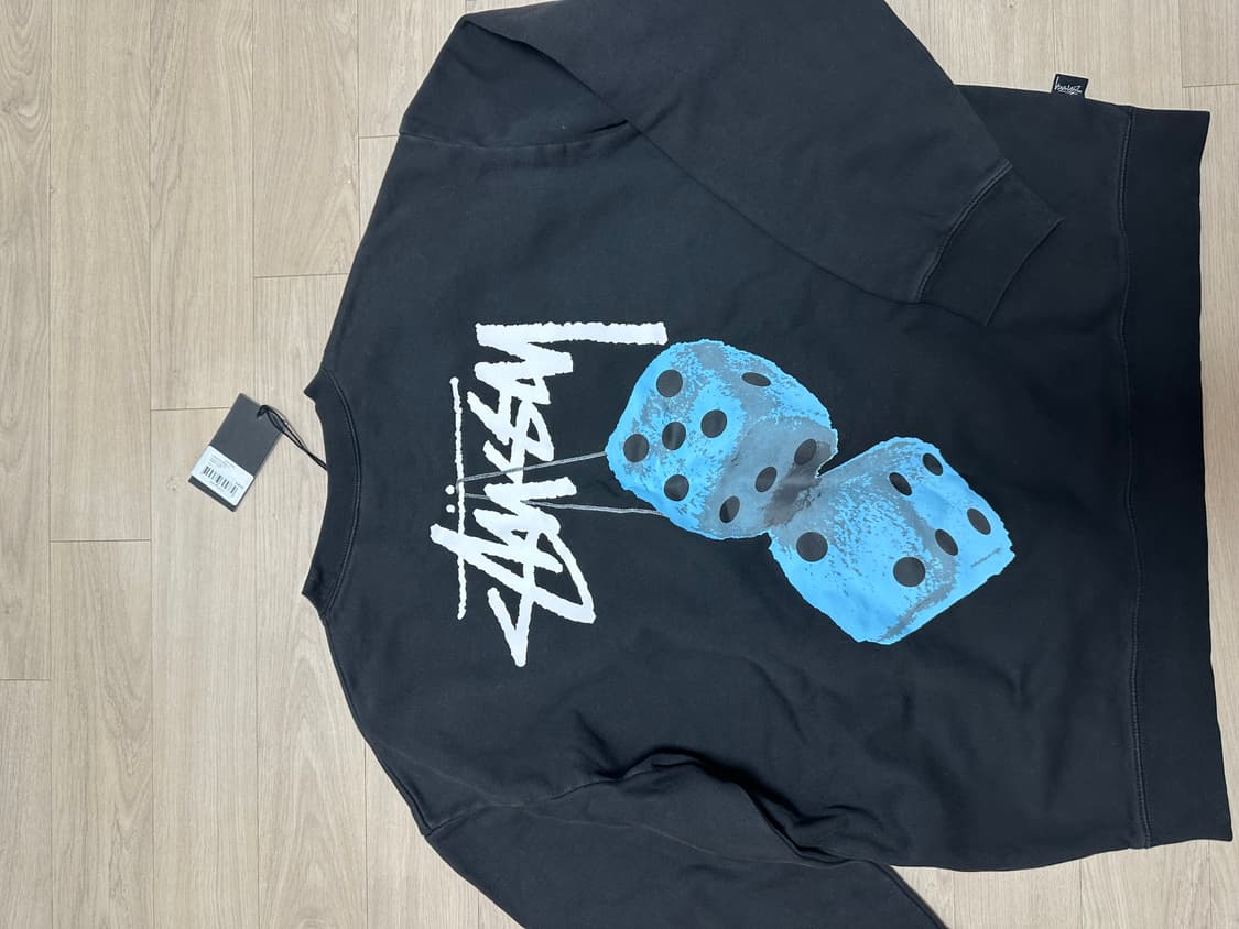 (새상품)스투시 퍼지 다이스 플리스 크루넥 맨투맨 L 상품이미지2