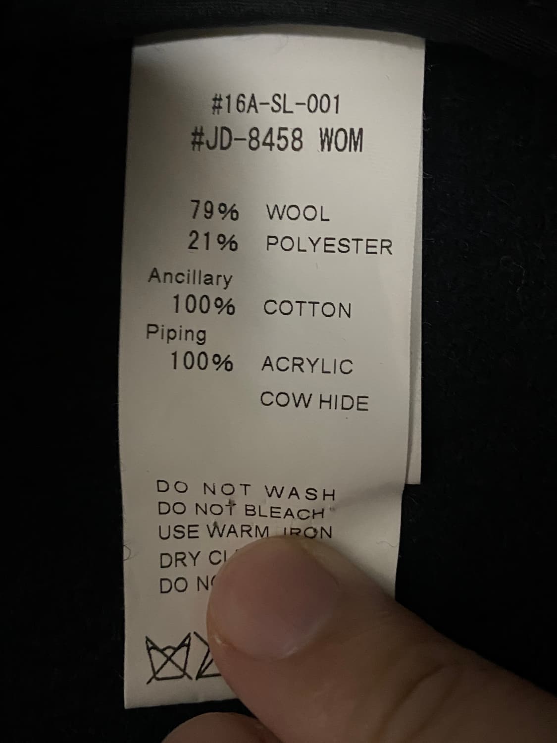 단톤 울 자켓 네이비 38 상품이미지4