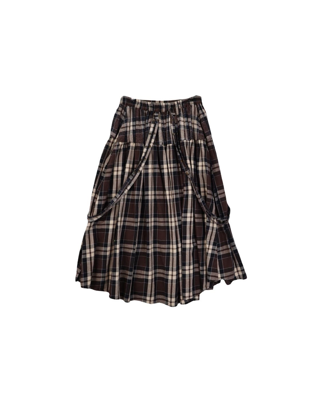 Jpn Brown Checked Long Skirts 상품이미지6