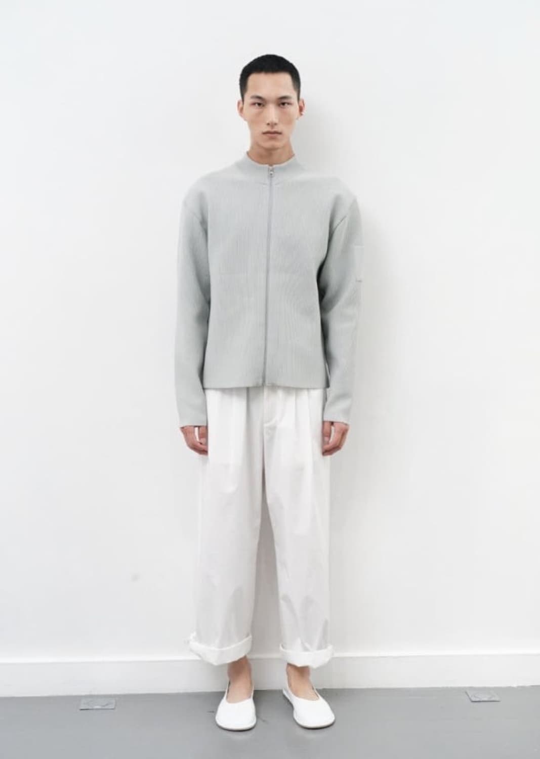 [L]아모멘토 모크넥 집업 상품이미지1