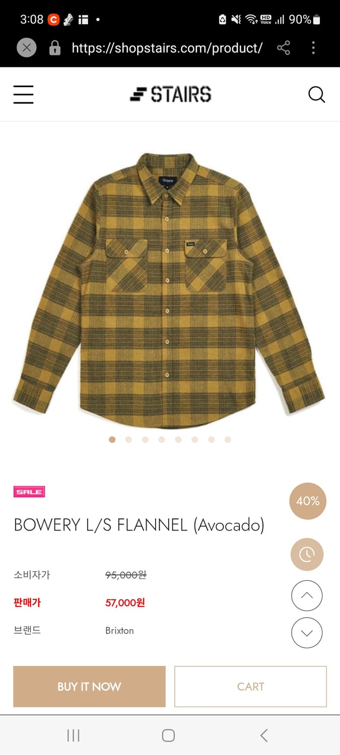 Brixton Bowery 플란넬셔츠 L

 상품이미지1