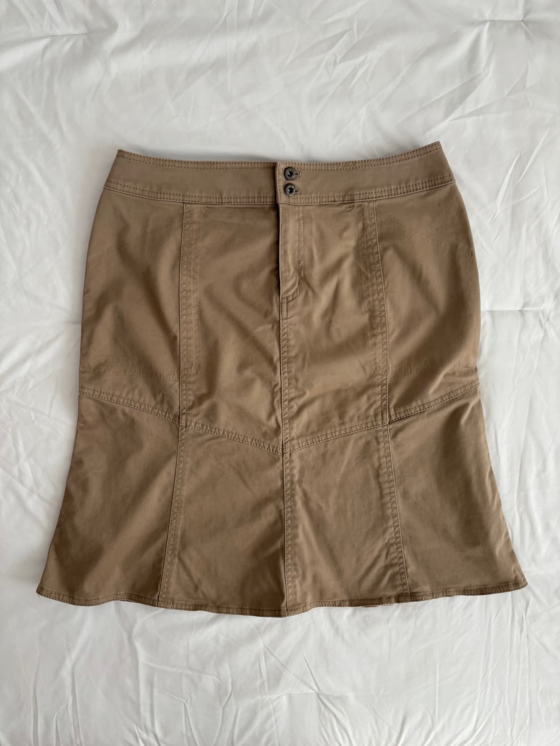 beige cotton skirt 베이지 코튼 스커트 상품이미지1