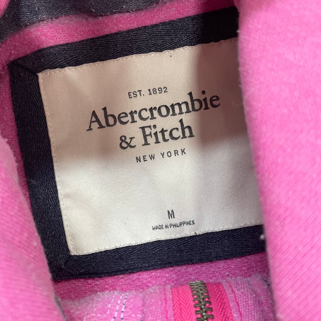 아베크롬비 피치 로고 후드집업 핑크 상품이미지4