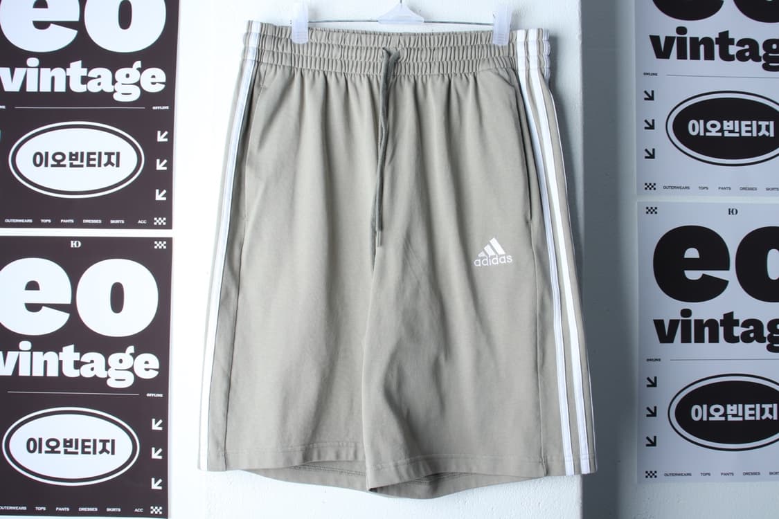 (XL) 아디다스 반바지 팬츠 카키 삼선 밴딩 올드스쿨-P10077 상품이미지2
