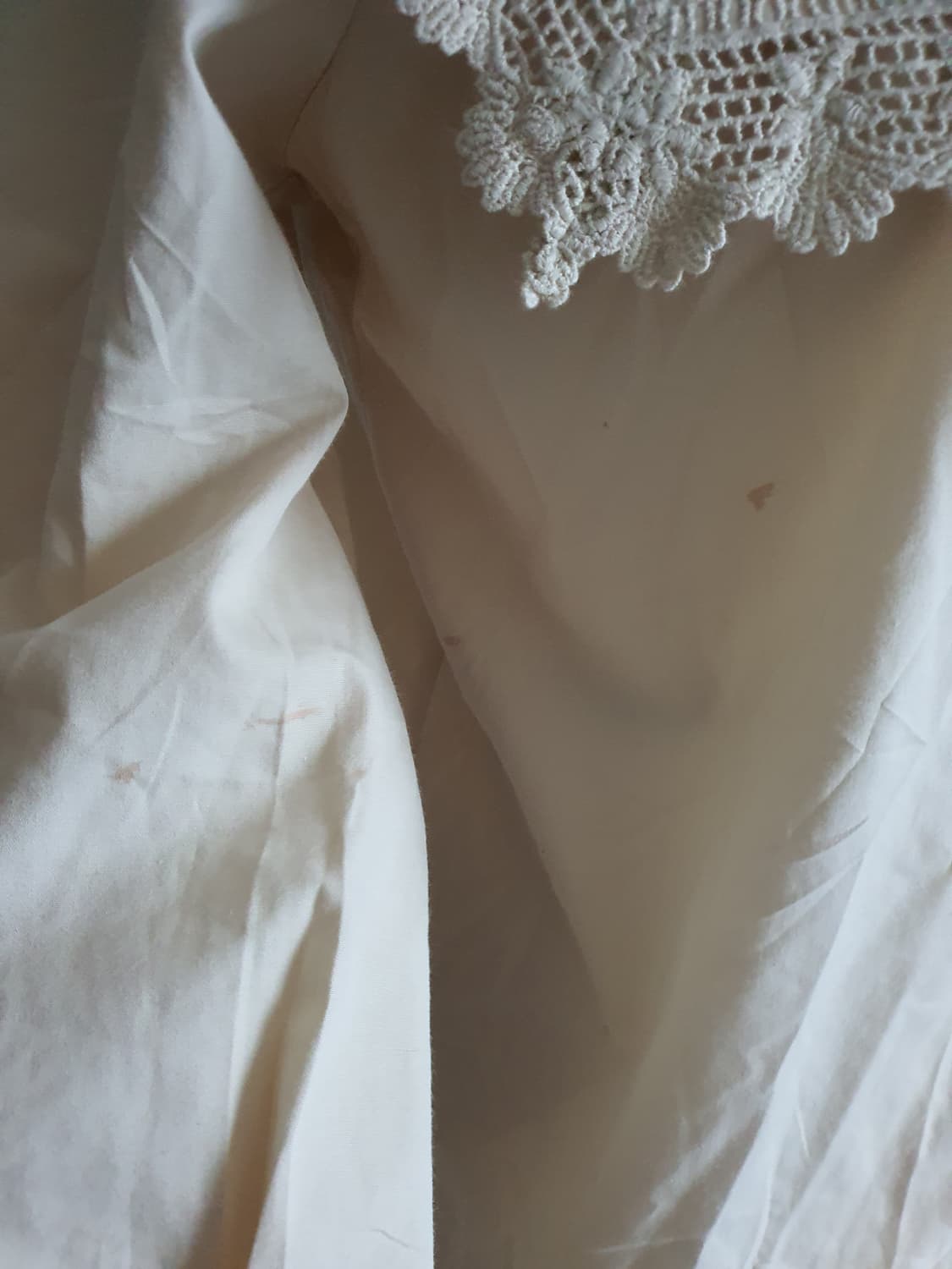 [지뢰계] 레이스 빅 카라 블라우스 아이보리 상품이미지2