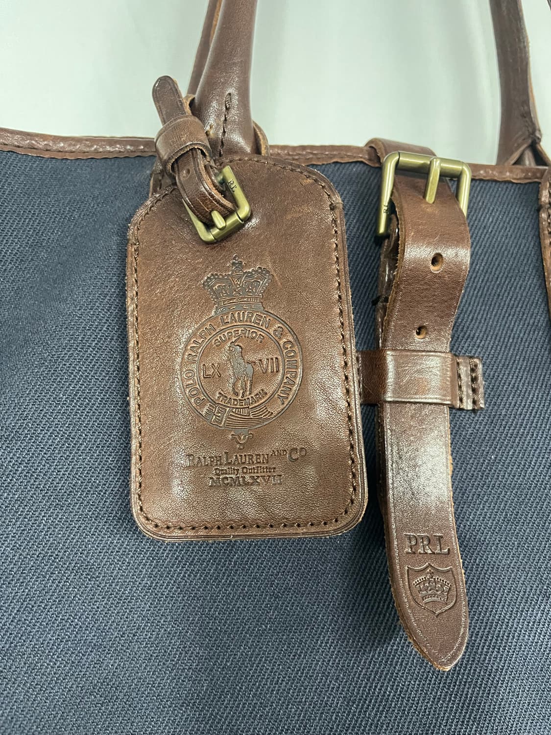 폴로랄프로렌 토트백 레더 네이비 상품이미지3