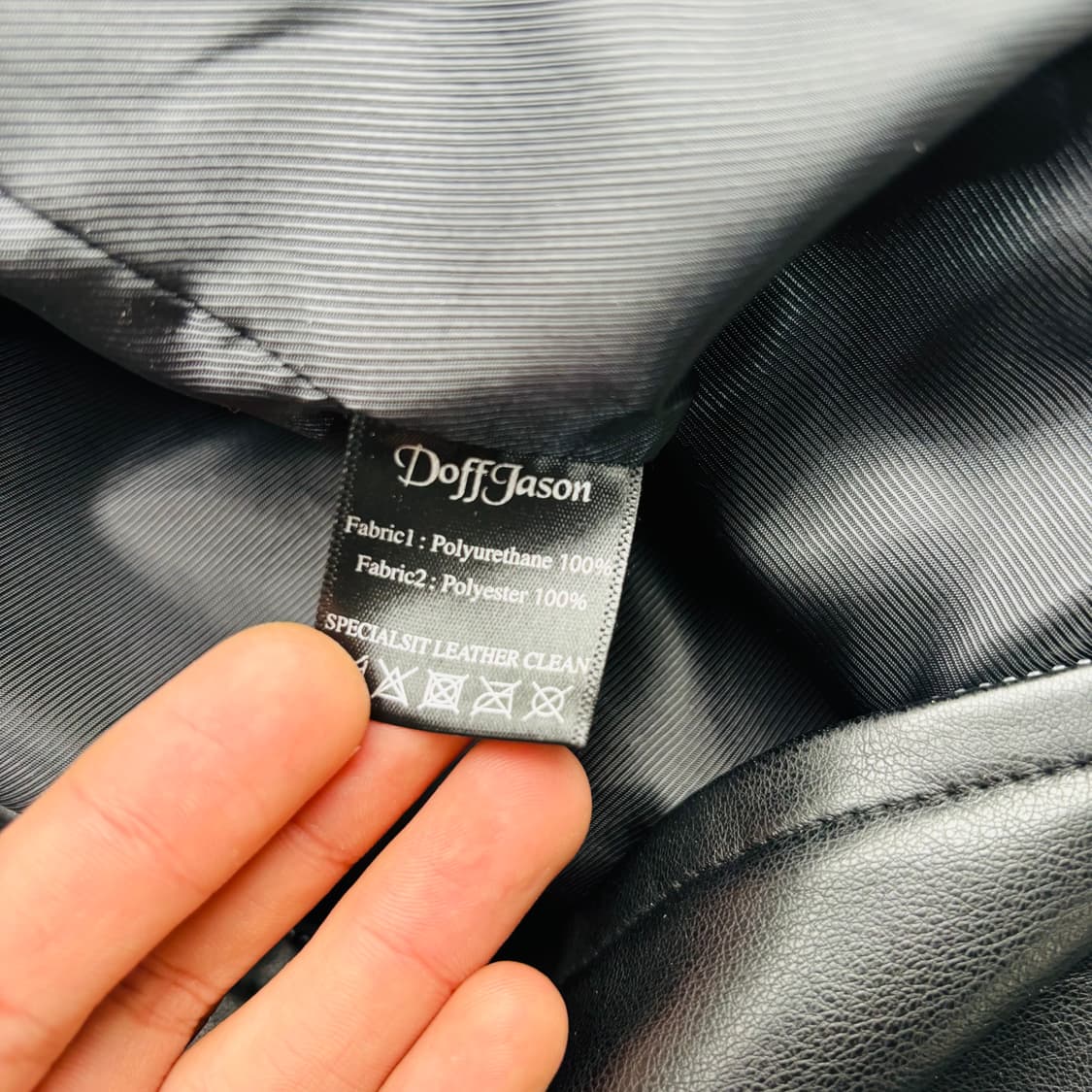 도프제이슨 오버핏 램스킨 싱글 레더 자켓 M 상품이미지9