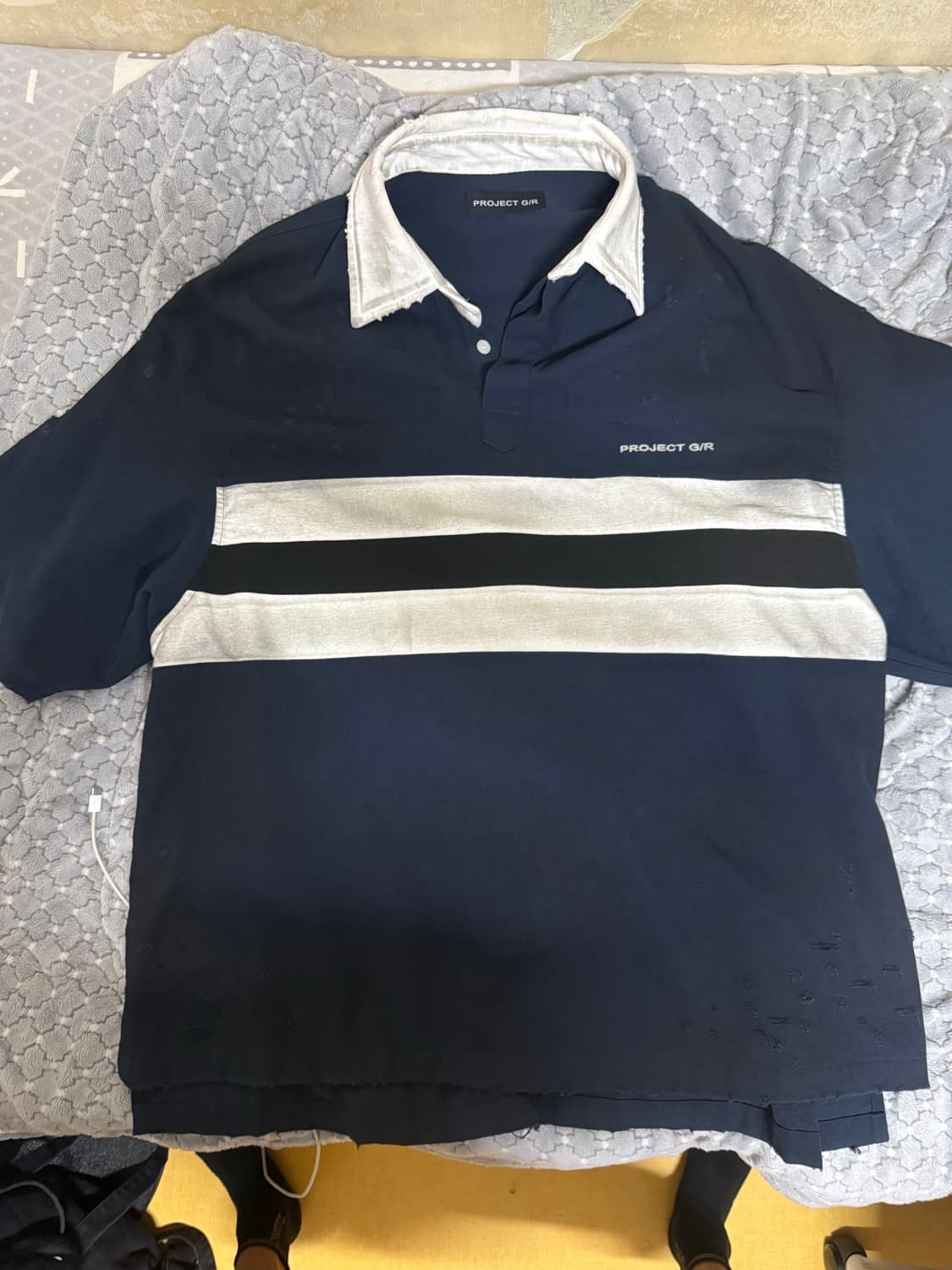 프로젝트gr 폴로 셔츠 네이비 1size 상품이미지1