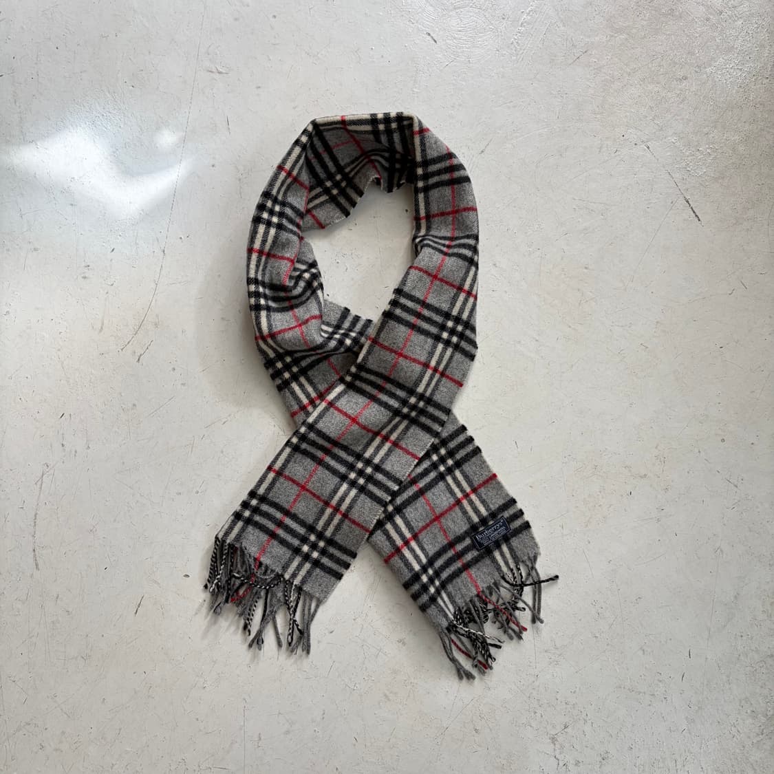 90s 버버리 빈티지 체크 머플러 OS 상품이미지1