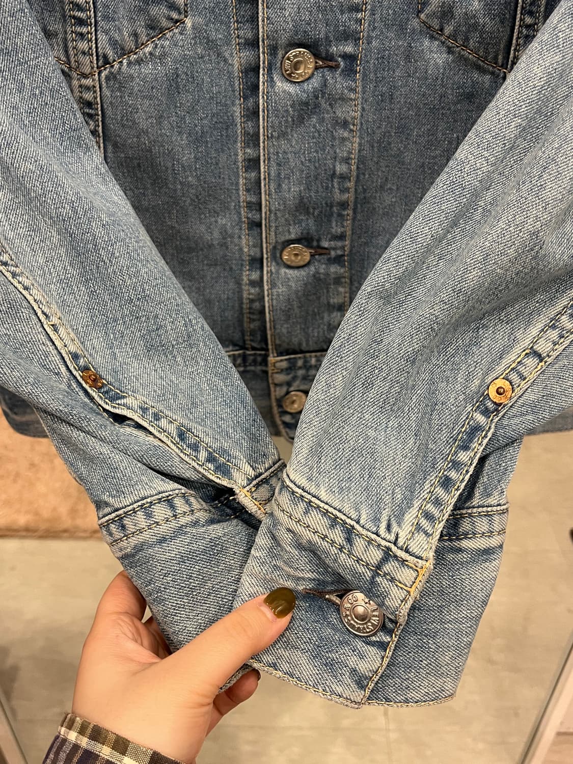 00s Levis 리바이스 70901 Type1 타입원 데님 트러커 자켓 상품이미지3